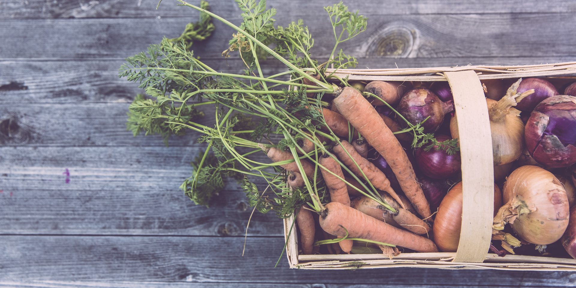 A basket of fresh vegetables